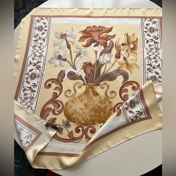 Vintage Loewe Silk Scarf—34” Square - Picture 7 of 16